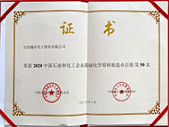 2020年基礎化學原料制造業百強企業